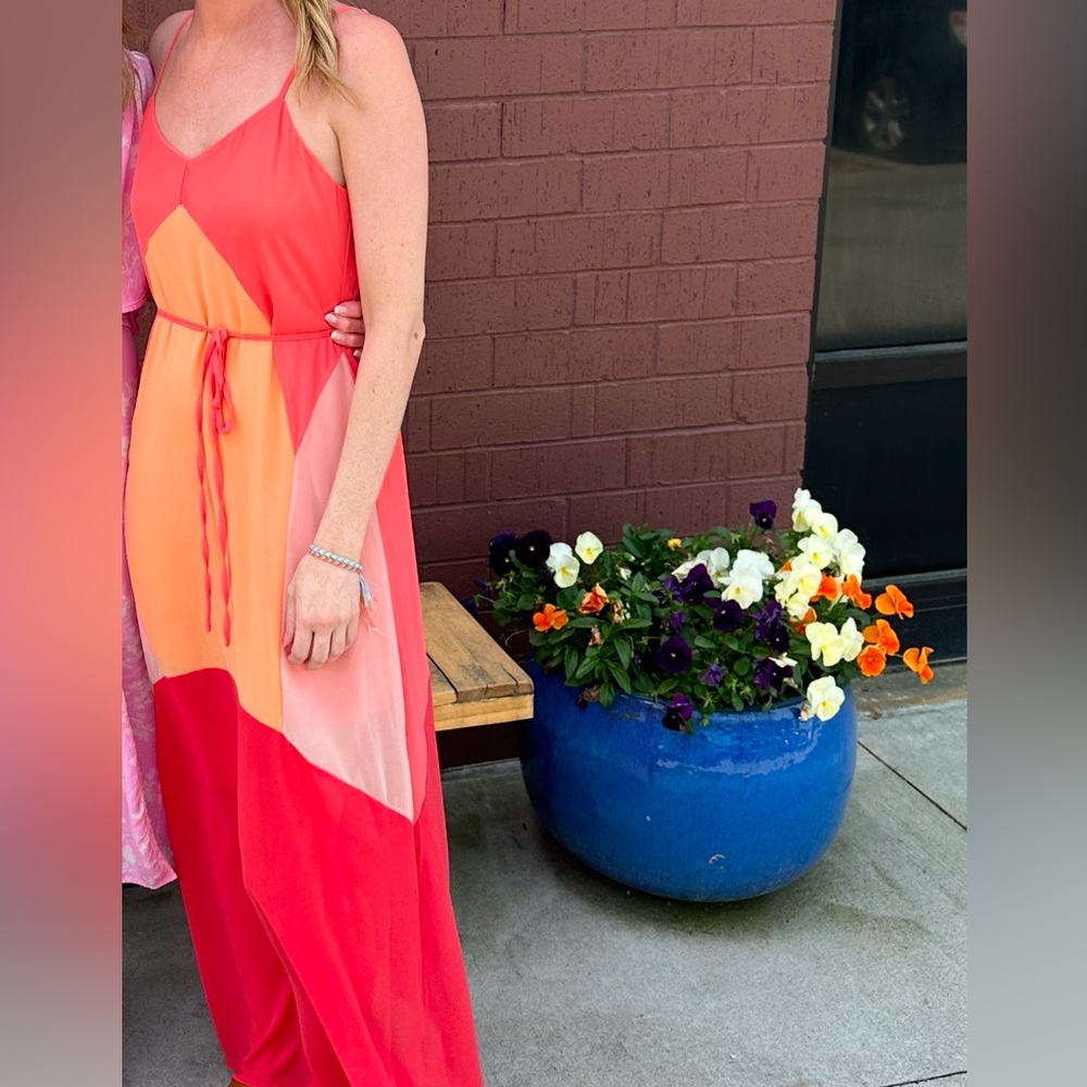Dress-up Long Dress with Tie waist